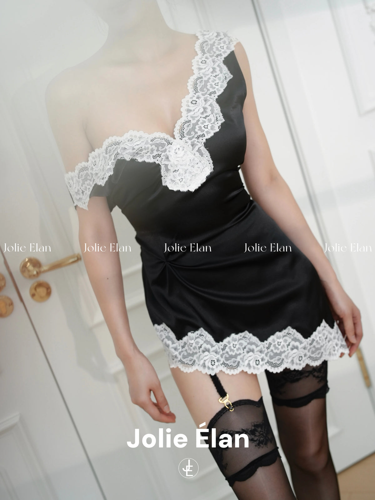 JolieElan · Siren Doctrine · Penne French Royal Sister Sexy Contrast Lace Deep V Premium Underwear Cover