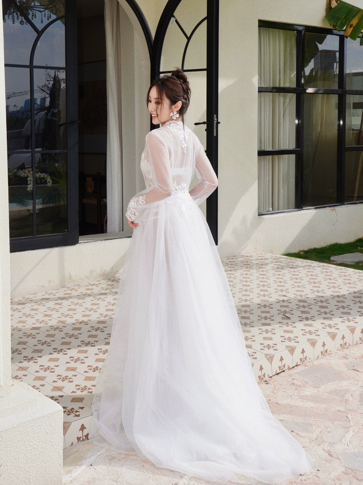 JolieElan · White Moonlight · Morning Robe Bride French Wedding Dress Embroidery Holiday Lace Sexy Underwear Set
