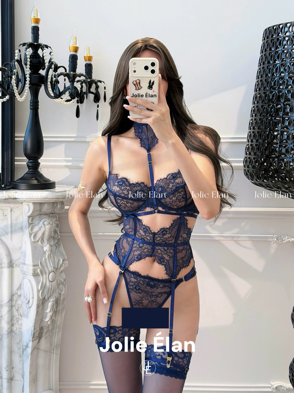 JolieElan · Deep Sea Dream · Sexy Royal Sister Lace Strap Perspective Gathering French Slim Cup Bra