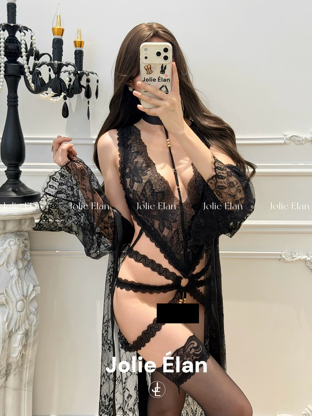 JolieElan · Exclusive Preference · Sexy Lace Royal Sister Spice Girl Neck Deep V Premium No-Take-Off Romper