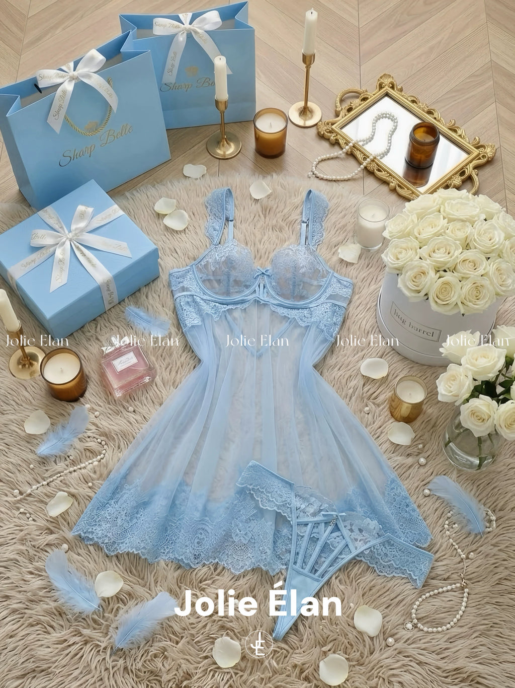 JolieElan Annie Mind · French Sexy Vintage Lace Embroidery Perspective Premium Perspective Underwear Cover