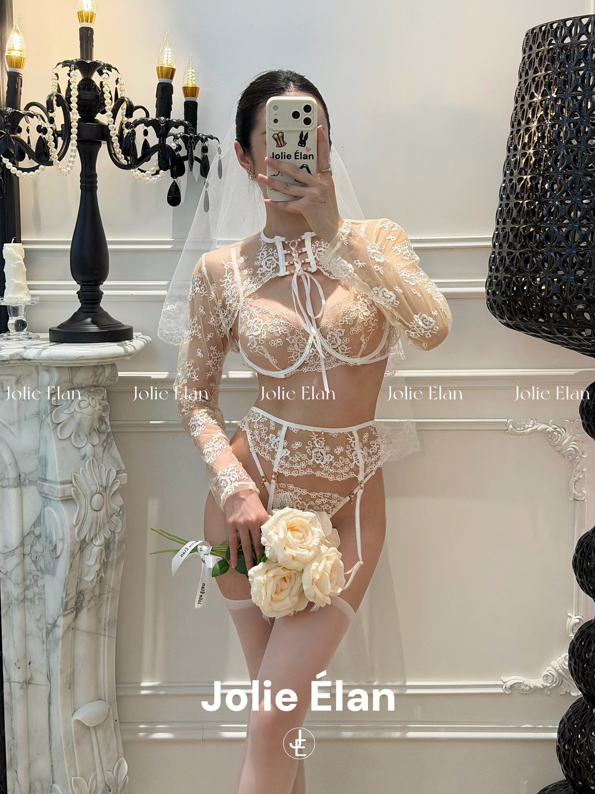 JolieElan · Romance on the Run · French Sexy Lace Heavy Industry Embroidery Perspective Premium Perspective Underwear Cover