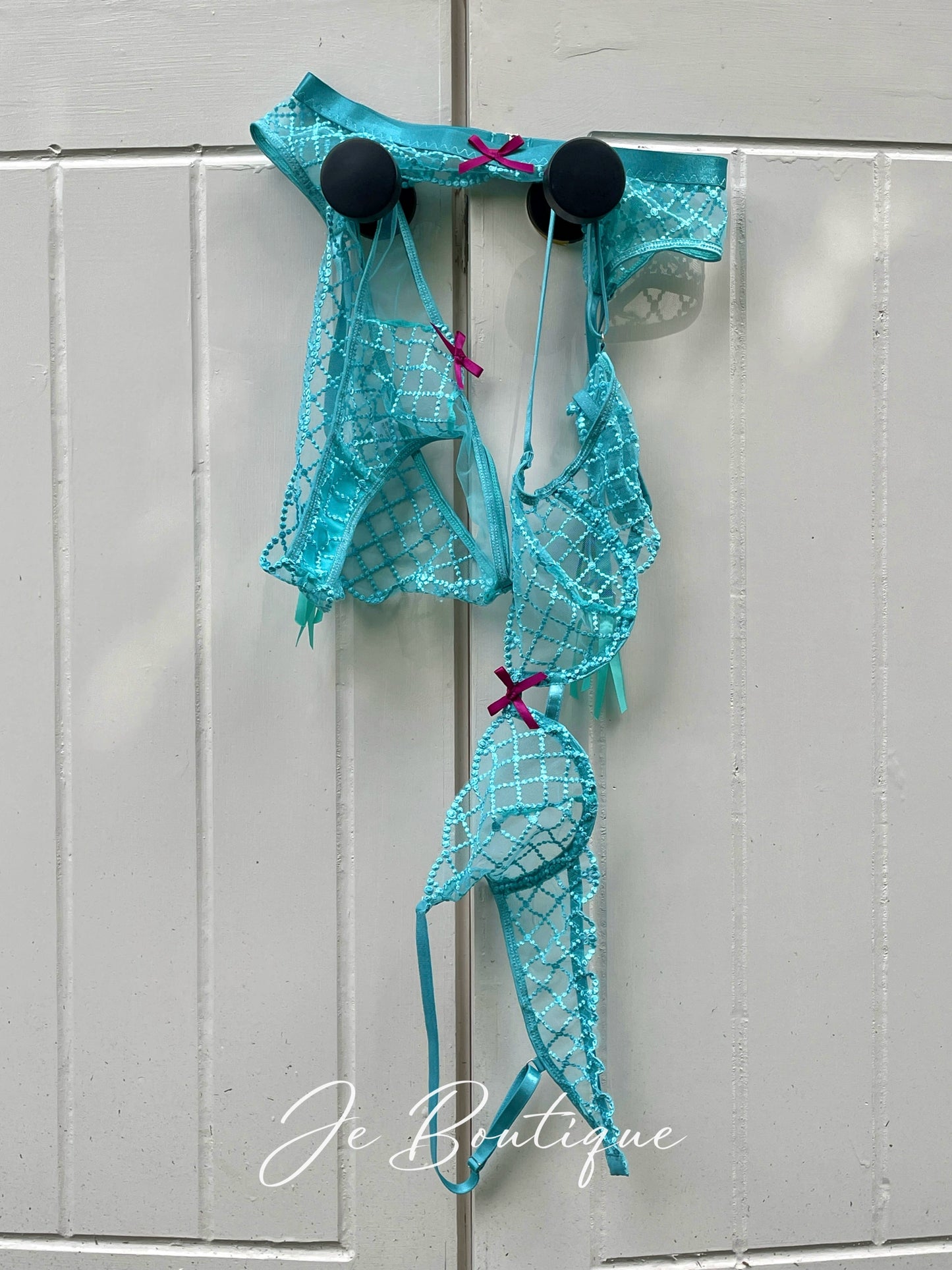JolieElan · Mermaid Enchantress · French Lace Embroidery Ultra-thin Sexy Perspective Pure Desire Underwear Set