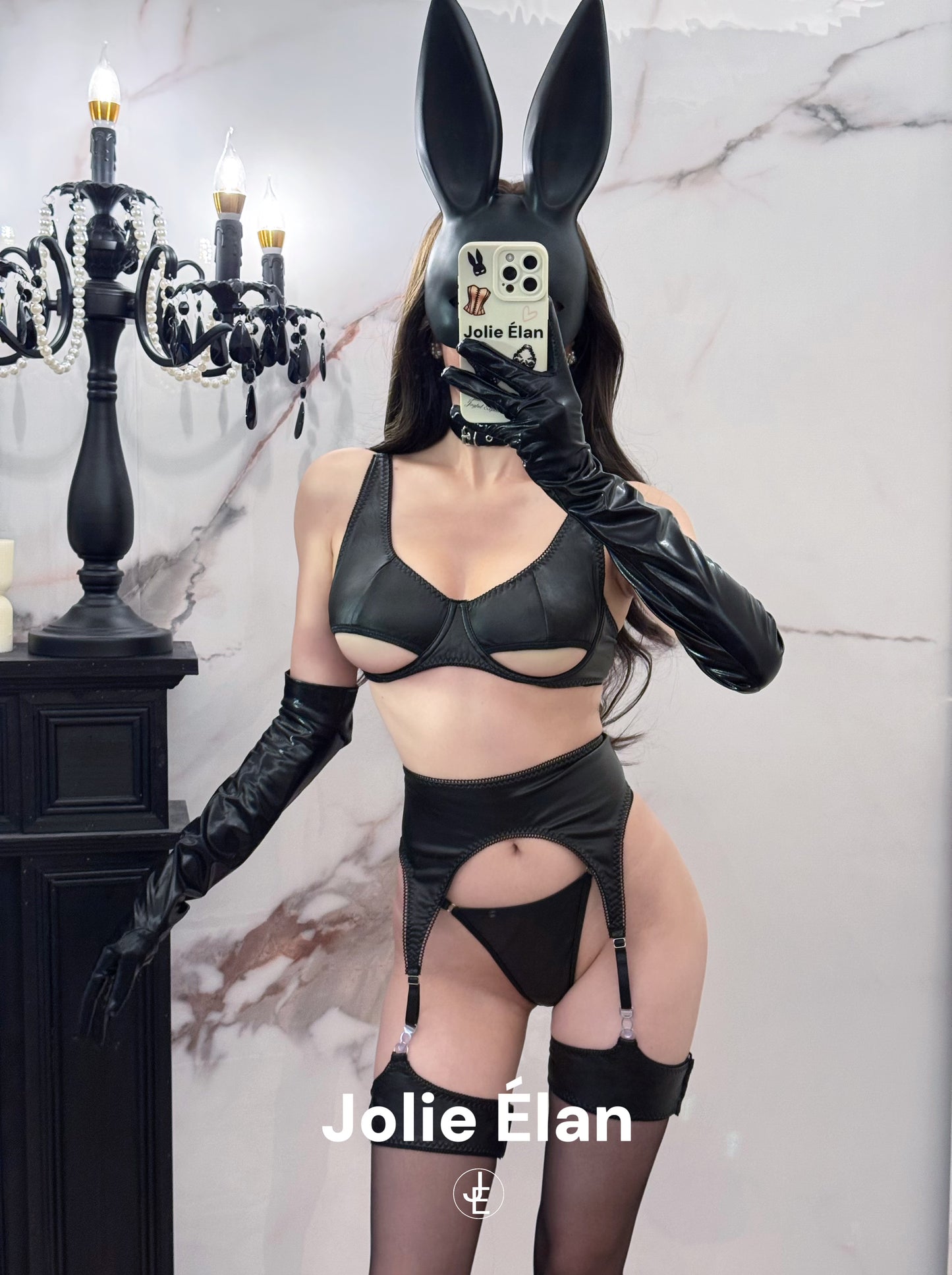 JolieElan · Catwoman · Sexy Hollow Leather Versatile Wild Royal Sister Temptation Gathering Underwear Suit