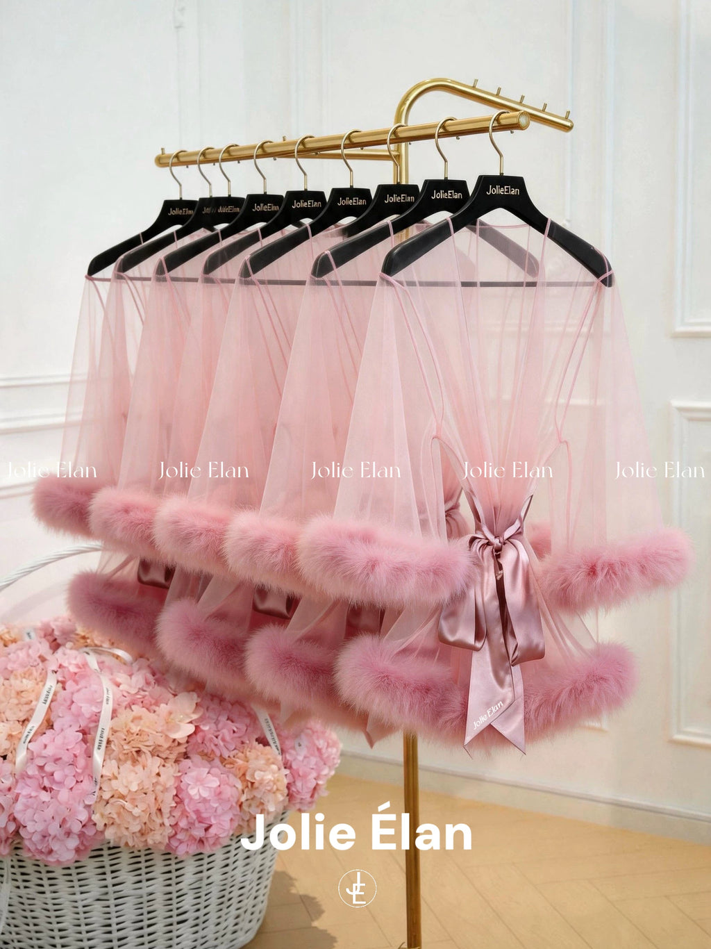 JolieElan · Dream love yarn · French light luxury sexy mesh yarn perspective firebird wool yarn robe nightgown morning robe