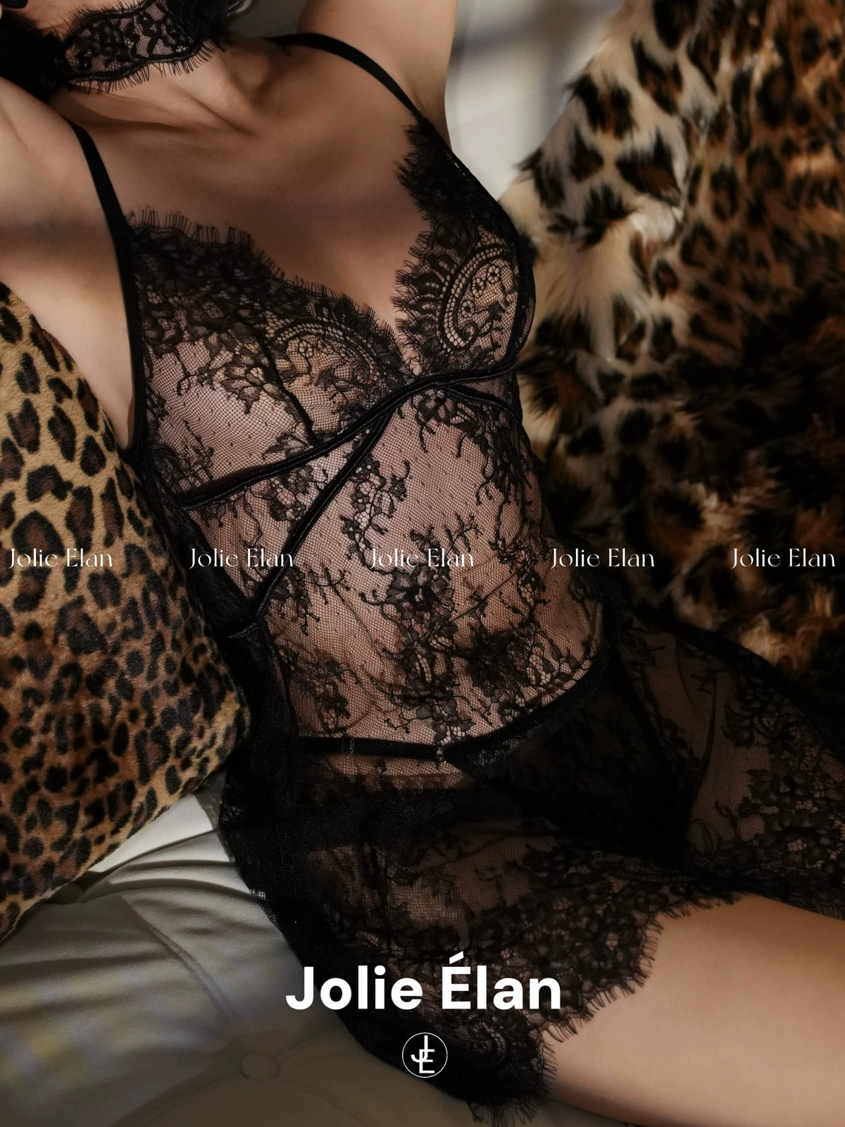 JolieElan · Summer Night Dreams · Pure Lace Straps Hollow Slits Suspender Dress Through Yarn Temptation