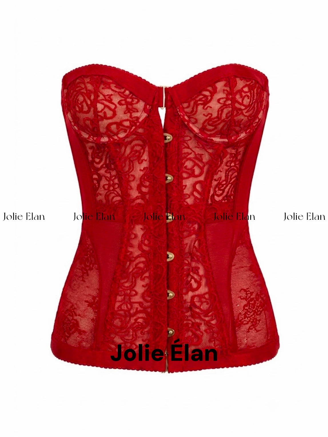 JolieElan · Rebel daughter · French retro corset sexy lace fishbone corset set