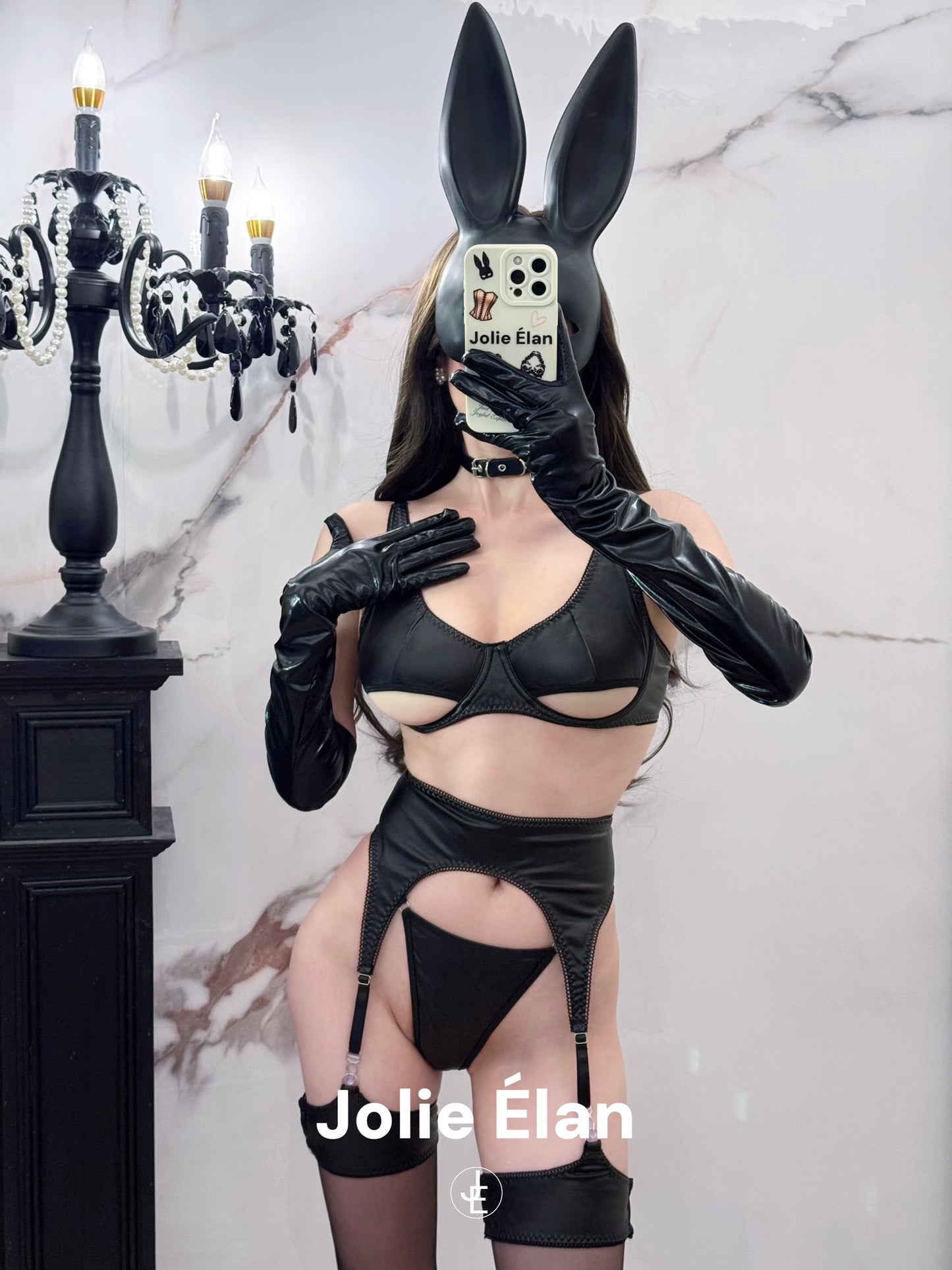 JolieElan · Catwoman · Sexy Hollow Leather Versatile Wild Royal Sister Temptation Gathering Underwear Suit