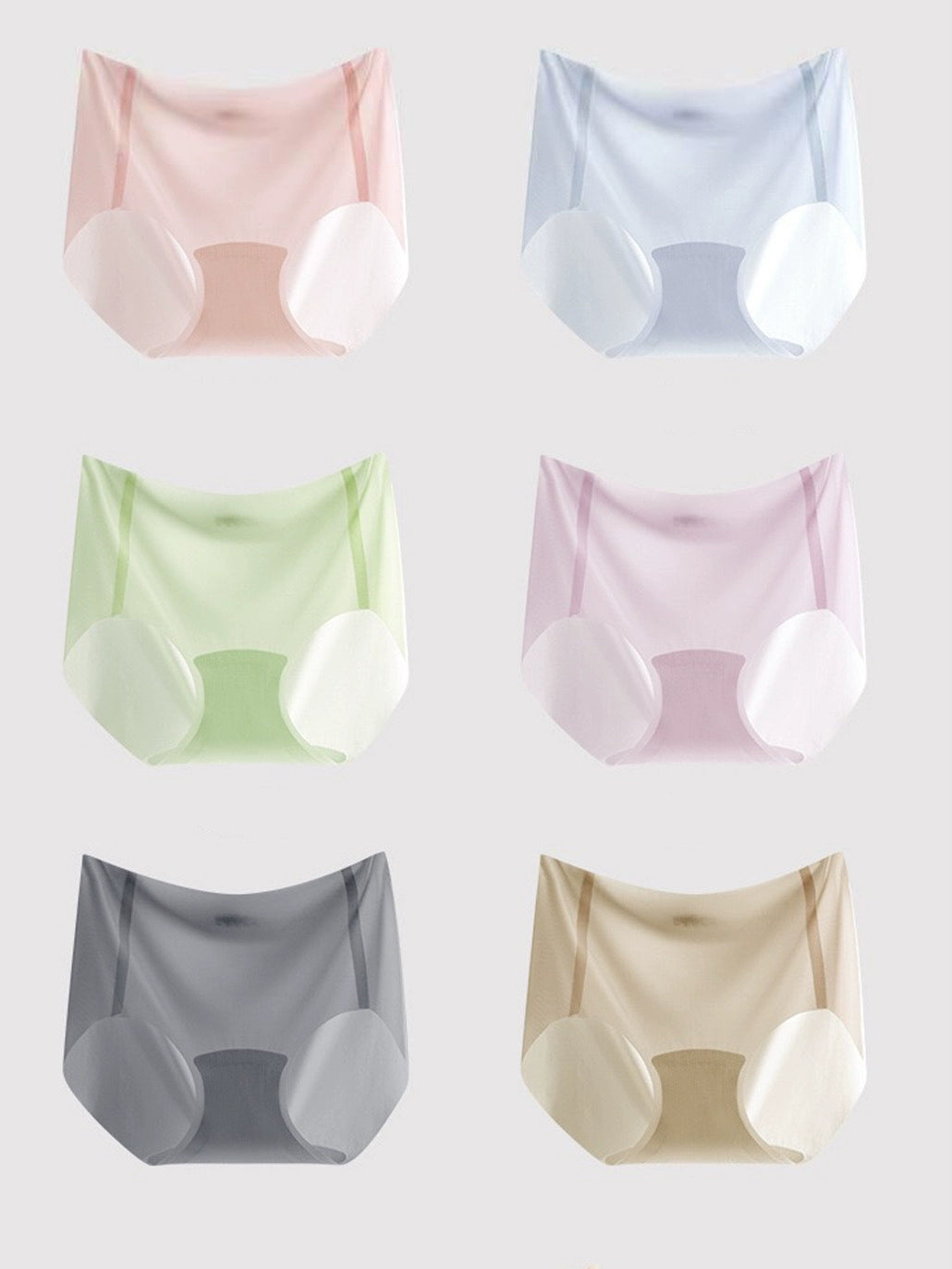 JolieElan lucky color lipstick panties energy five lines women's seamless ice silk ultra-thin antibacterial quick-drying briefs