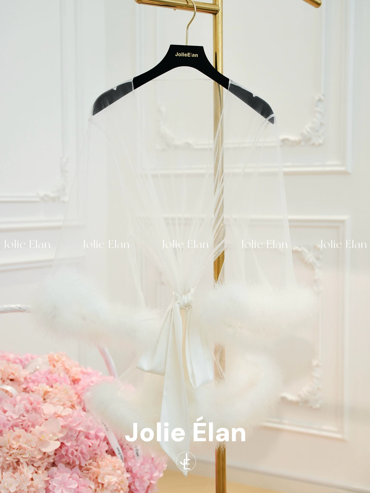 JolieElan · Dream love yarn · French light luxury sexy mesh yarn perspective firebird wool yarn robe nightgown morning robe