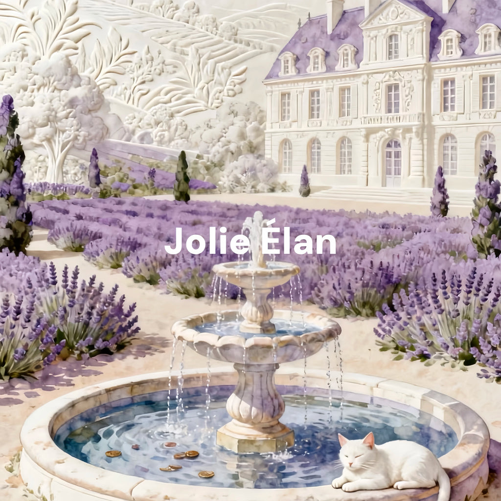 JolieElan Provence French Sexy Purple Lace Embroidered Strap Premium Lingerie Set