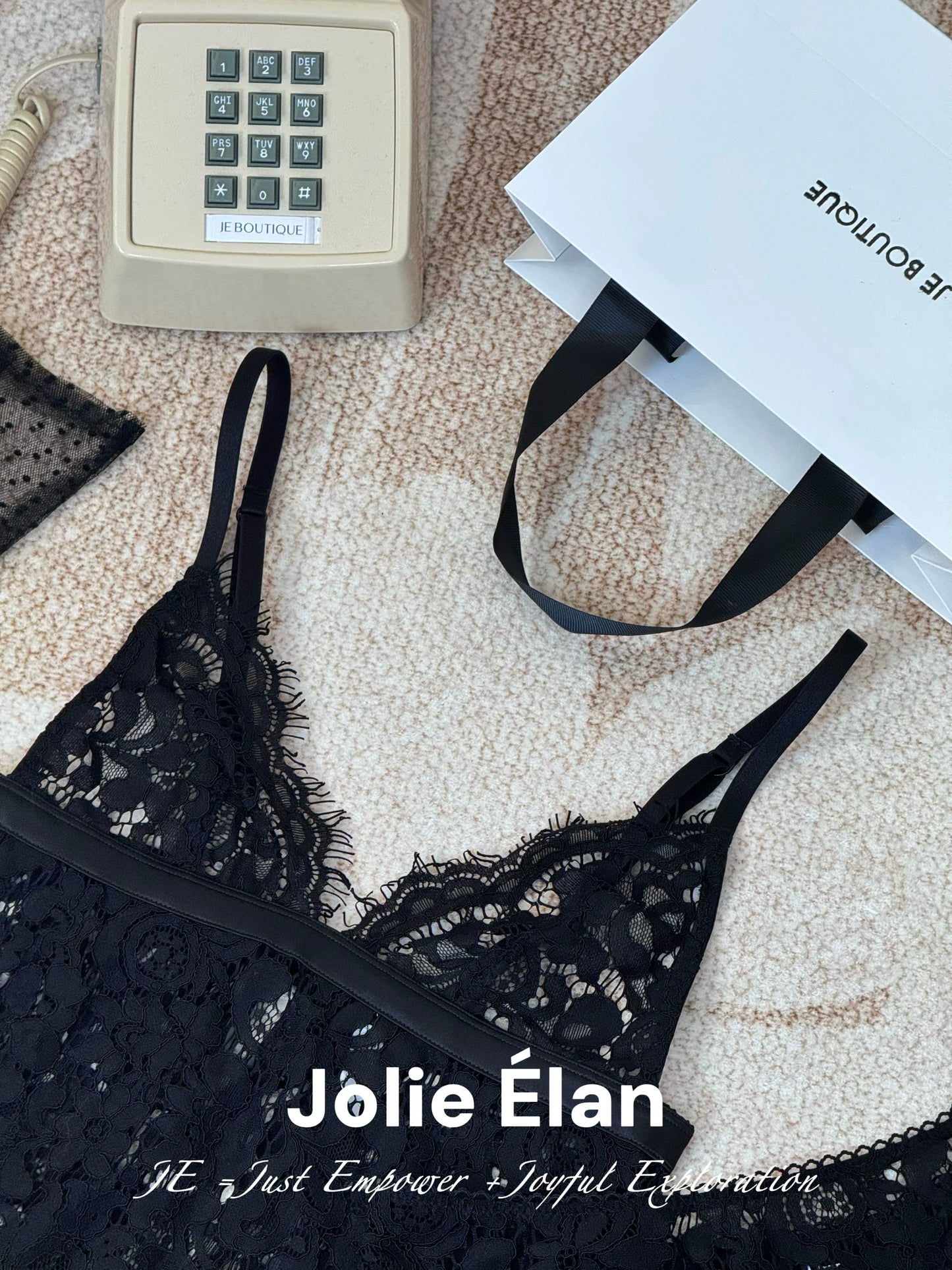 JolieElan · Paris Spring · French Lace Suspender Sexy Perspective Nightdress Extravagant Underwear Set