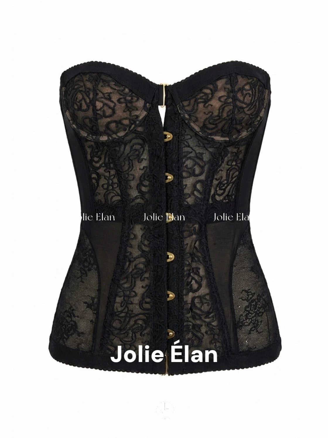 JolieElan · Rebel daughter · French retro corset sexy lace fishbone corset set