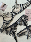 JolieElan · Dark Night Love · Premium French Embroidered Lace Mesh Sexy Underwear Set