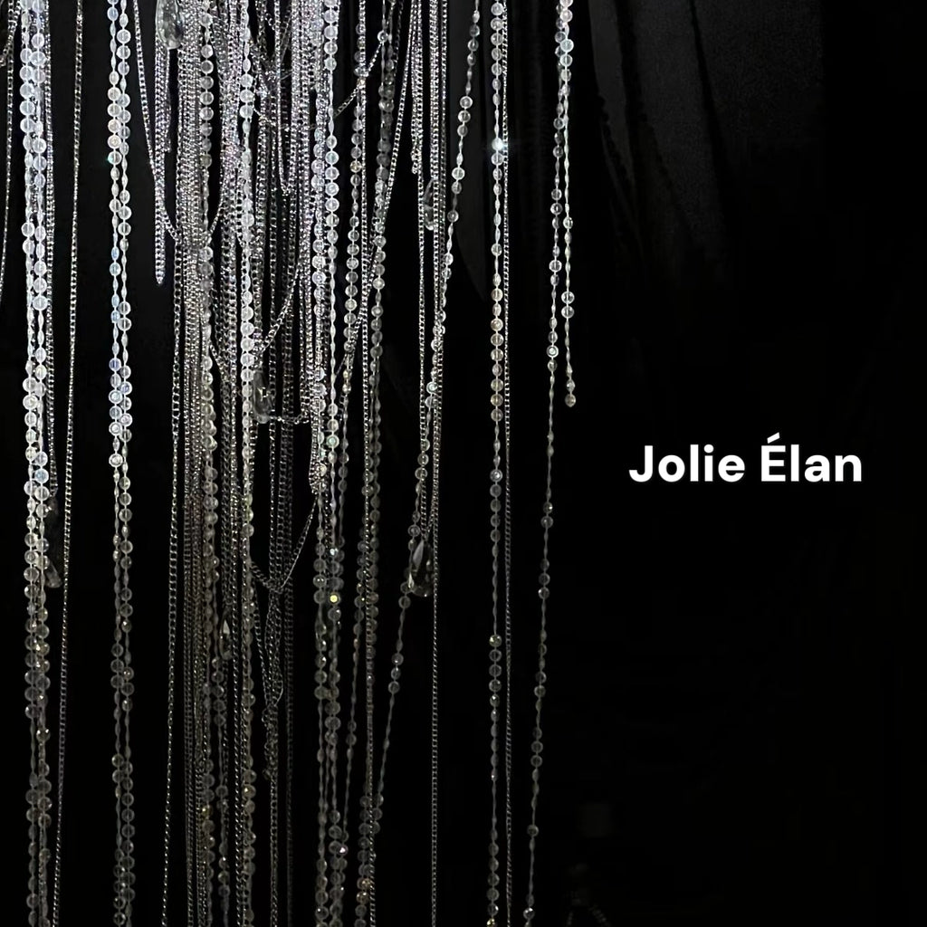 JolieElan · Sopranos daughter · Sexy mesh French tassel hip wrap perspective gathering underwear set