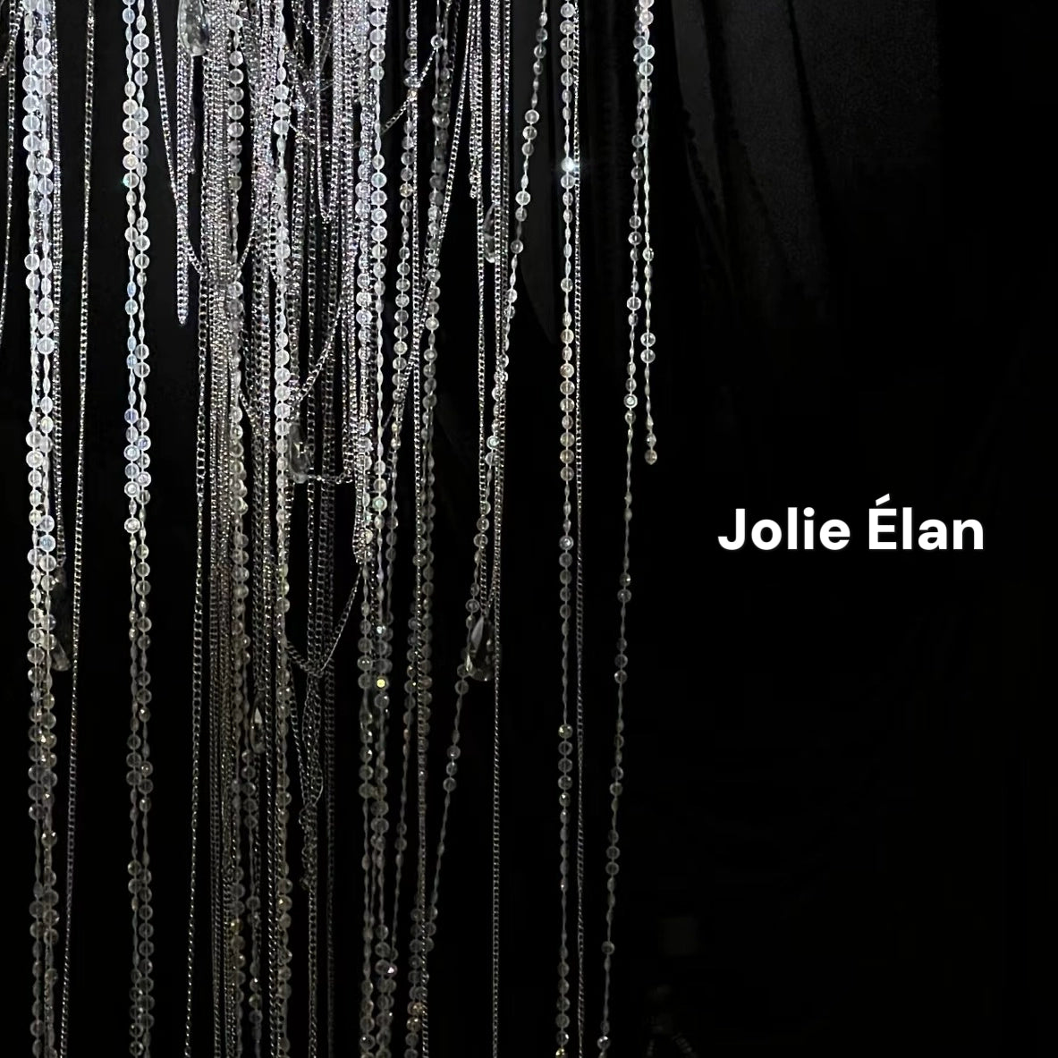JolieElan · Sopranos daughter · Sexy mesh French tassel hip wrap perspective gathering underwear set