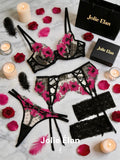 JolieElan Floyd Sexy Royal Sister Lace French Perspective Dating Premium Lingerie Set