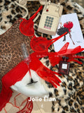 JolieElan · Cheetah Panther · Sexy Royal Sister Leopard Print Lace Perspective Slits Premium Underwear Set