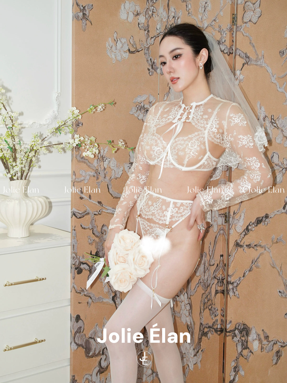 JolieElan · Romance on the Run · French Sexy Lace Heavy Industry Embroidery Perspective Premium Perspective Underwear Cover