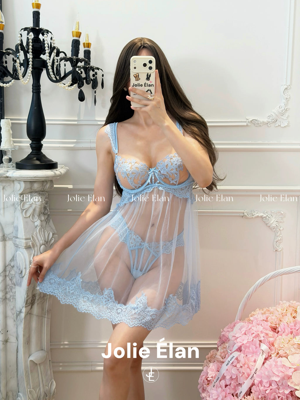 JolieElan Annie Mind · French Sexy Vintage Lace Embroidery Perspective Premium Perspective Underwear Cover
