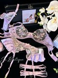 JolieElan · President's Little Wife · Premium French ins lace embroidered ultra-thin pure desire underwear set