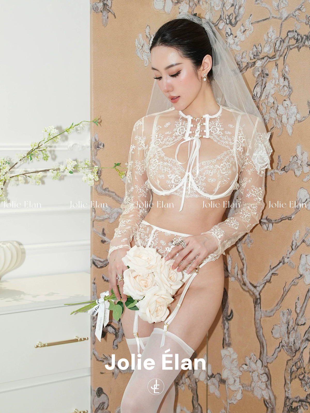 JolieElan · Romance on the Run · French Sexy Lace Heavy Industry Embroidery Perspective Premium Perspective Underwear Cover