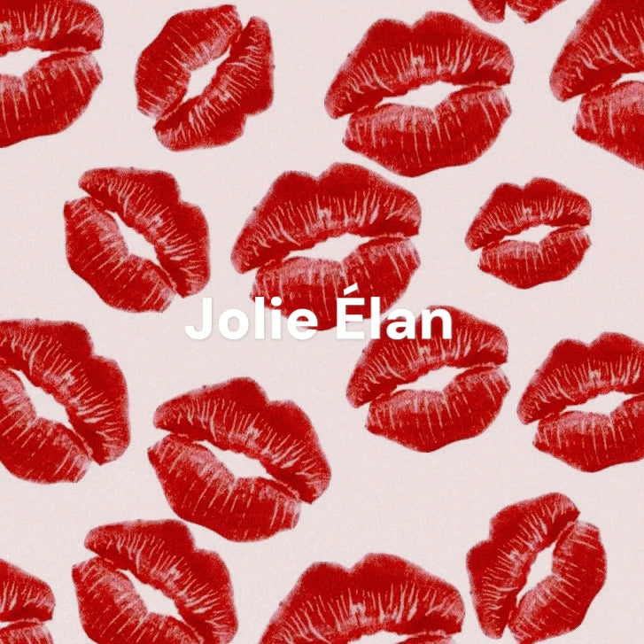 JolieElan · Heart Hunter · Red Lip Mesh Embroidery Perspective Sexy French Seduction Underwear Set