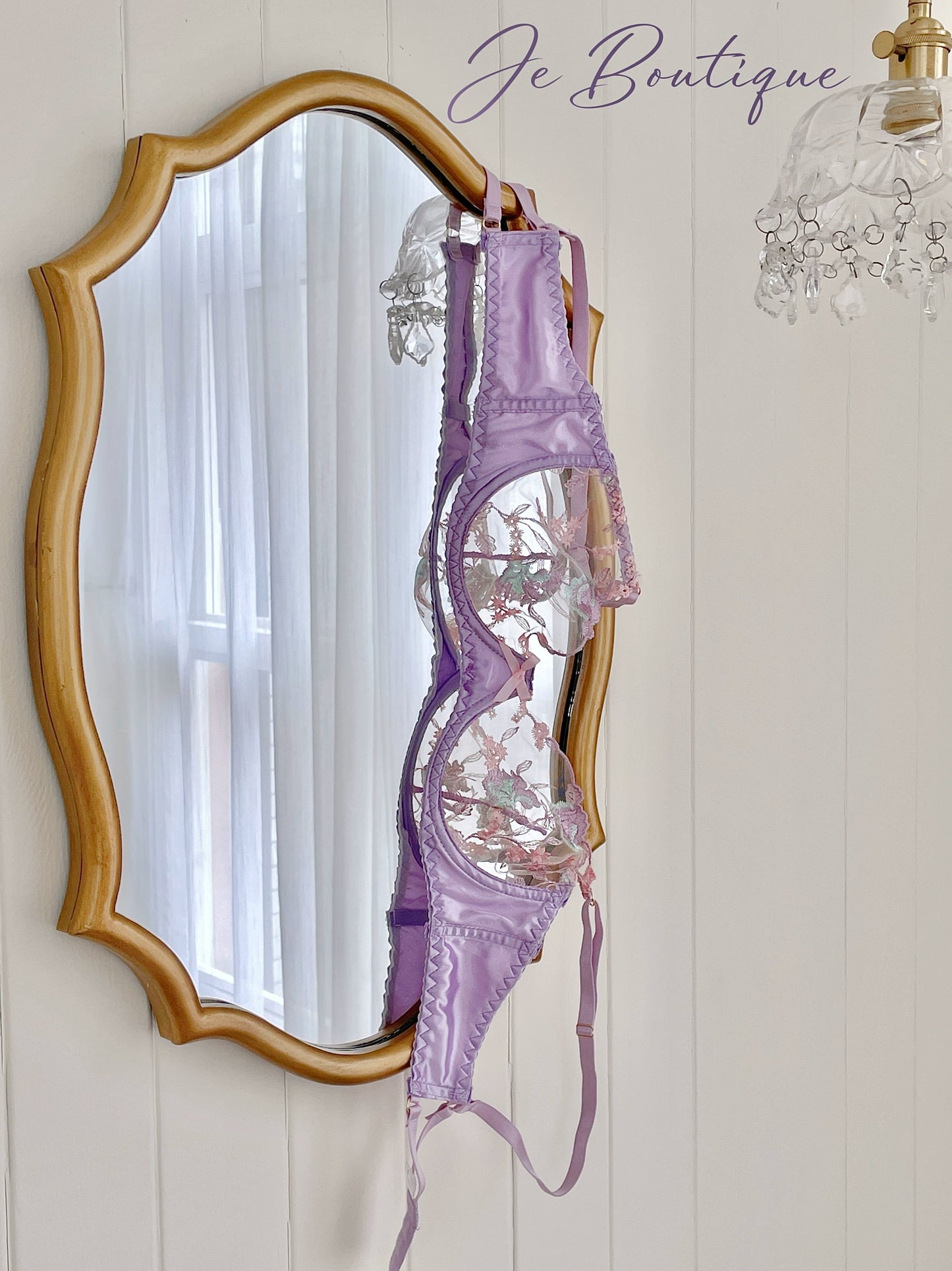 JolieElan · President's Little Wife · Premium French ins lace embroidered ultra-thin pure desire underwear set