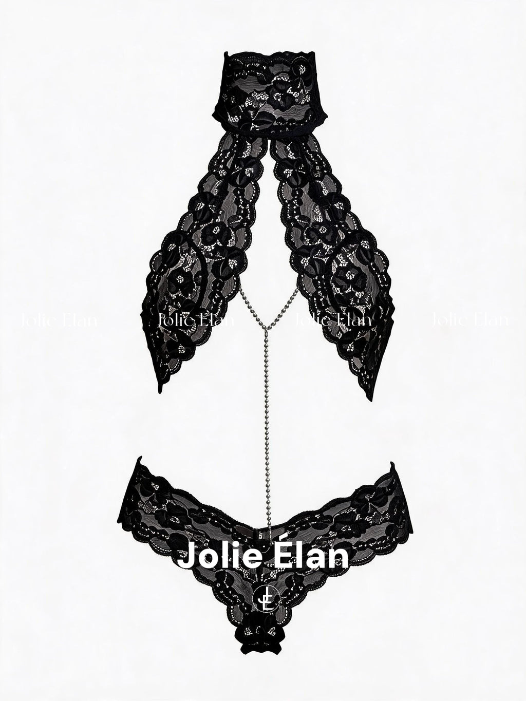 JolieElan · Swoon · French Sexy Pure Lace Flash Diamond Seduction Premium Lingerie Set