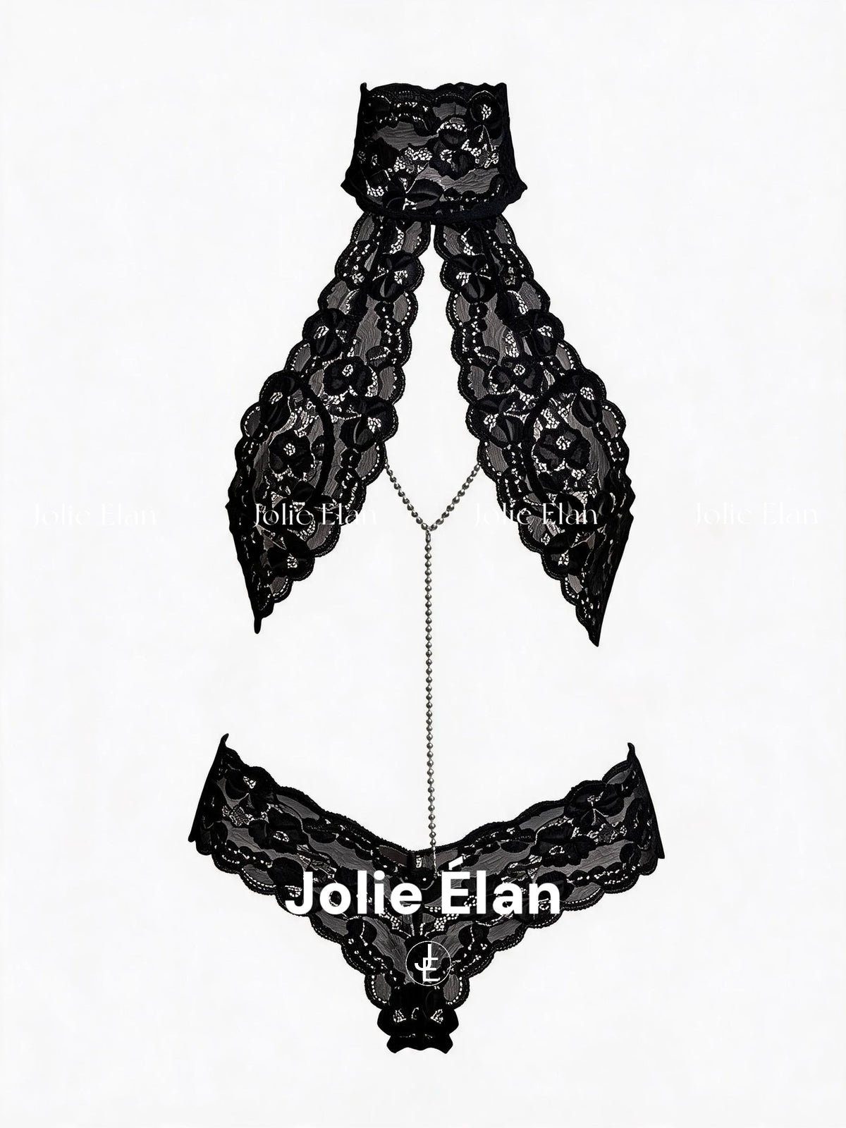 JolieElan · Swoon · French Sexy Pure Lace Flash Diamond Seduction Premium Lingerie Set