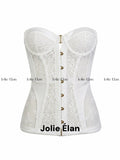 JolieElan · Rebel daughter · French retro corset sexy lace fishbone corset set