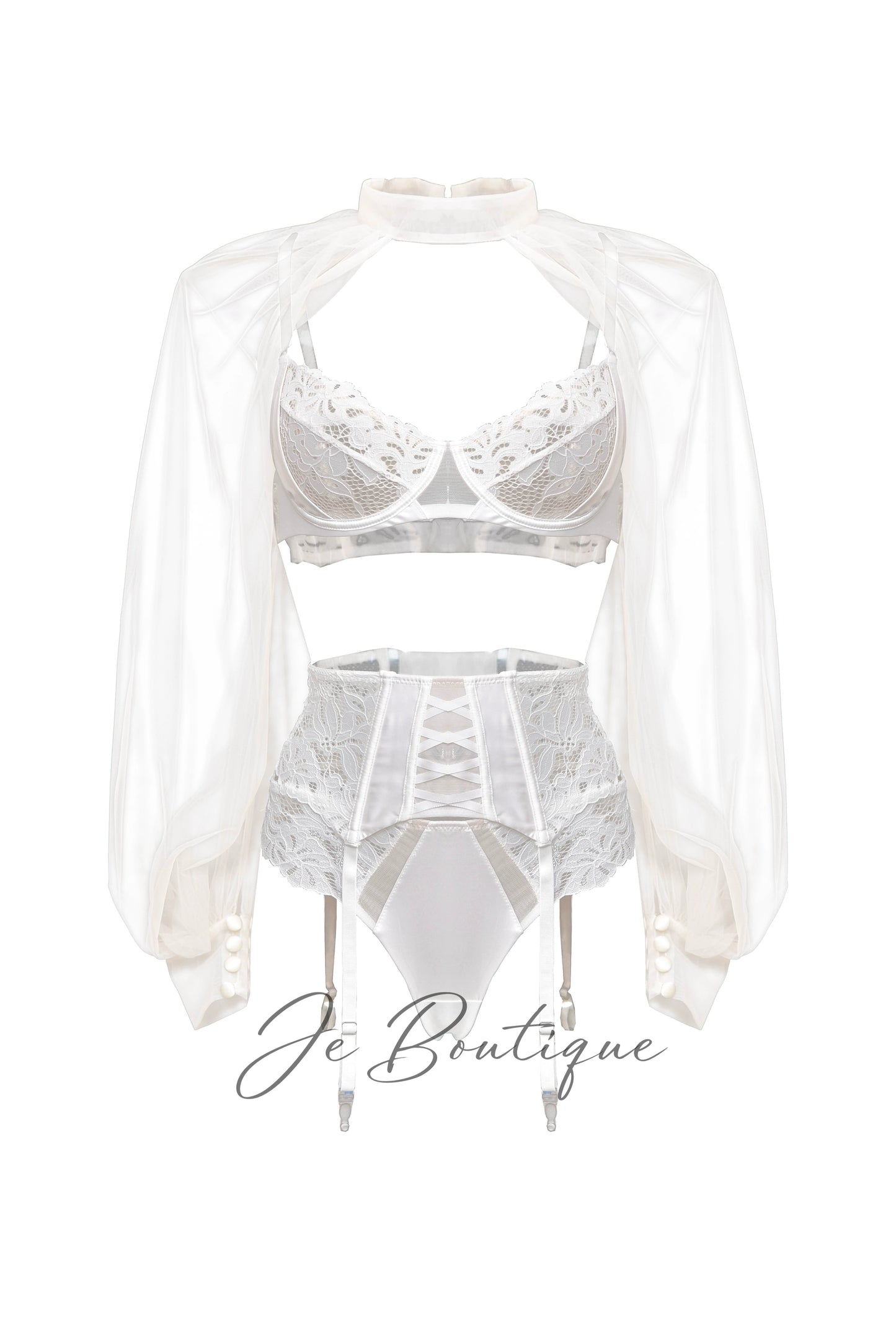JolieElan · Princess Brumaire · Pure Desire French Elegant Lace Mesh Sexy Underwear Set